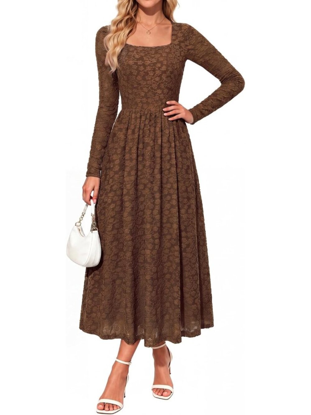 Elegant Long Sleeve Midi Dress for Fall Weddings | Perfect Guest Outfit